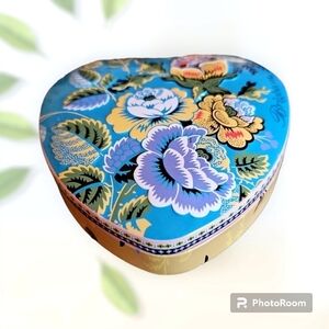 3/$30 BRIGHTON Floral Heart Jewelry Tin Box